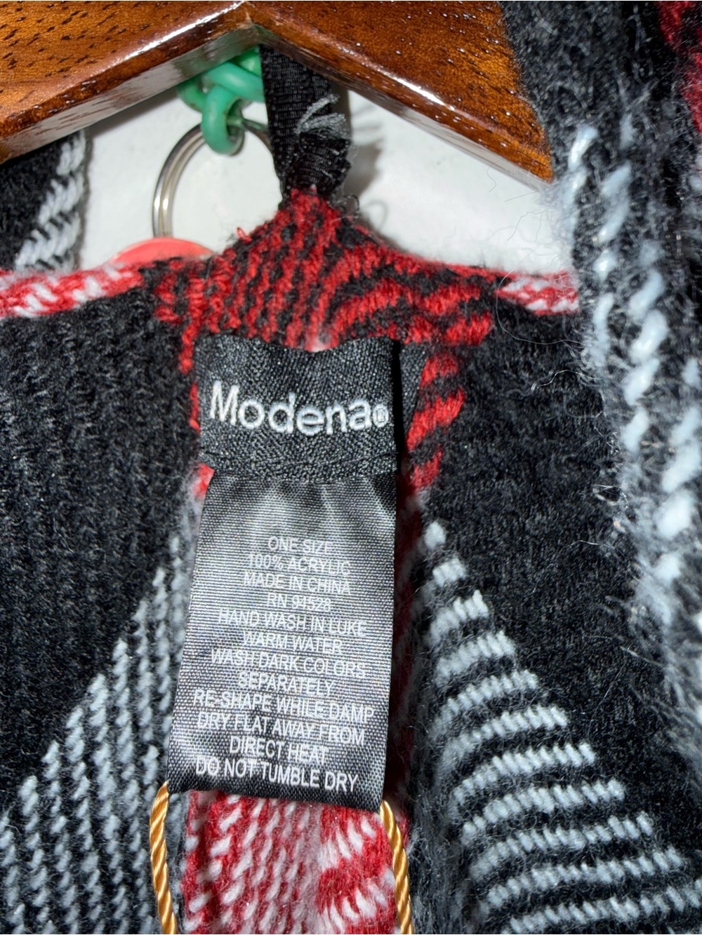 Modena Red & Black Knit Cardigan Sweater